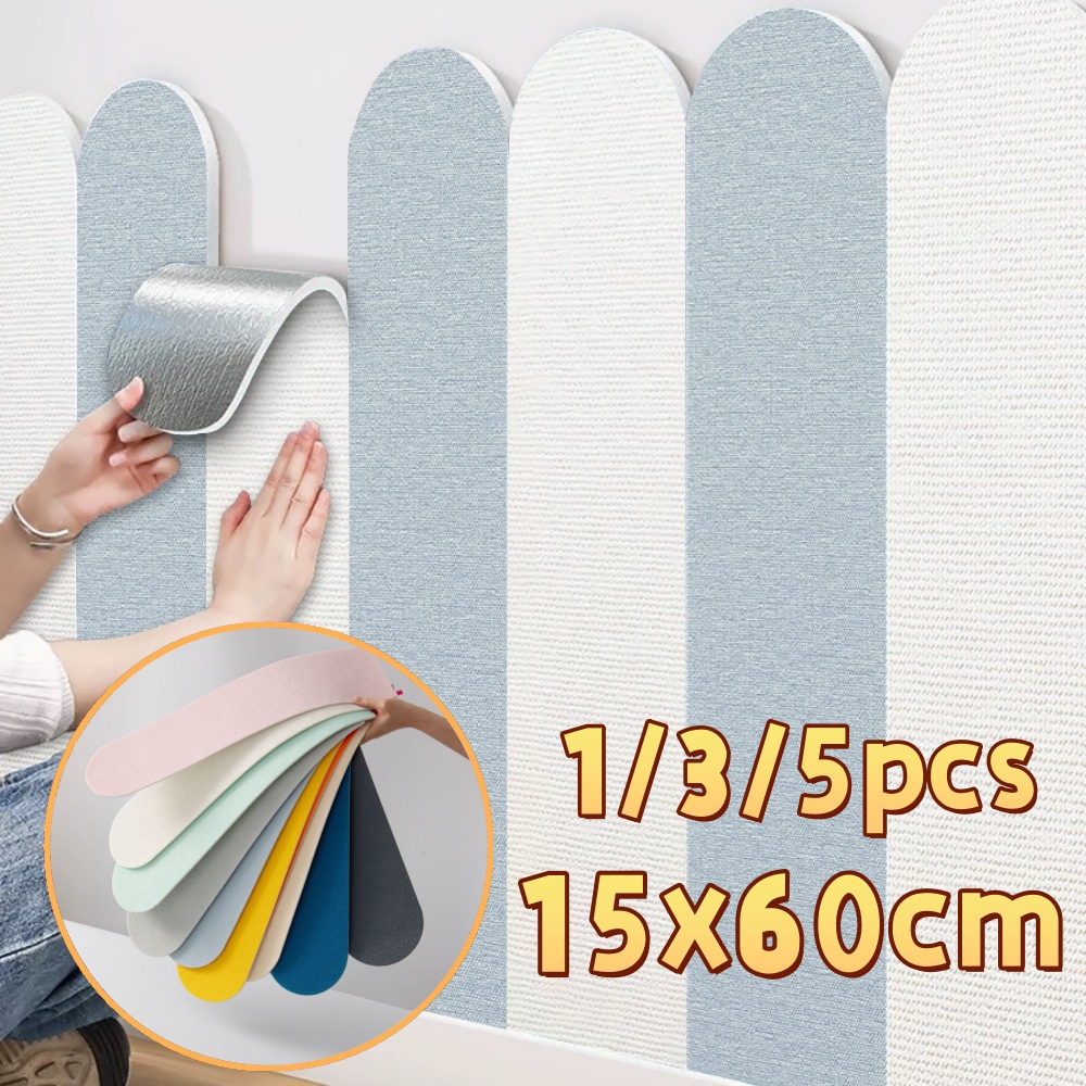 Wall Panel 3D Texture - 1/3/5枚入り 自己粘着性珪藻土ウォールステッカー テクスチャードウォールパネル ピールアンドスティック壁紙 寝室 リビングルーム