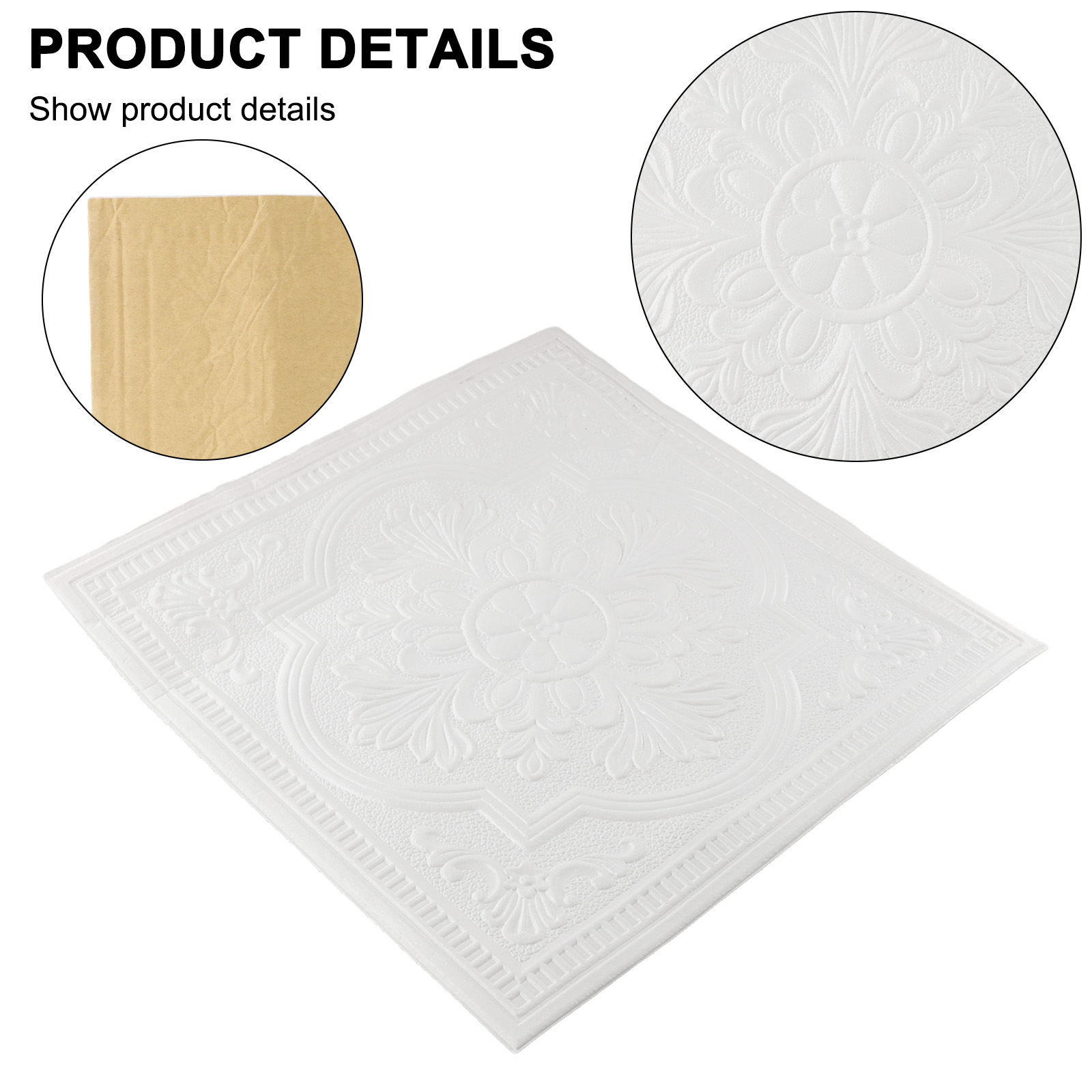 Wall Panel 3D Texture - 3D石目調フォーム壁パネル、リビングルーム、寝室、廊下の平面壁に視覚的な深みを加える