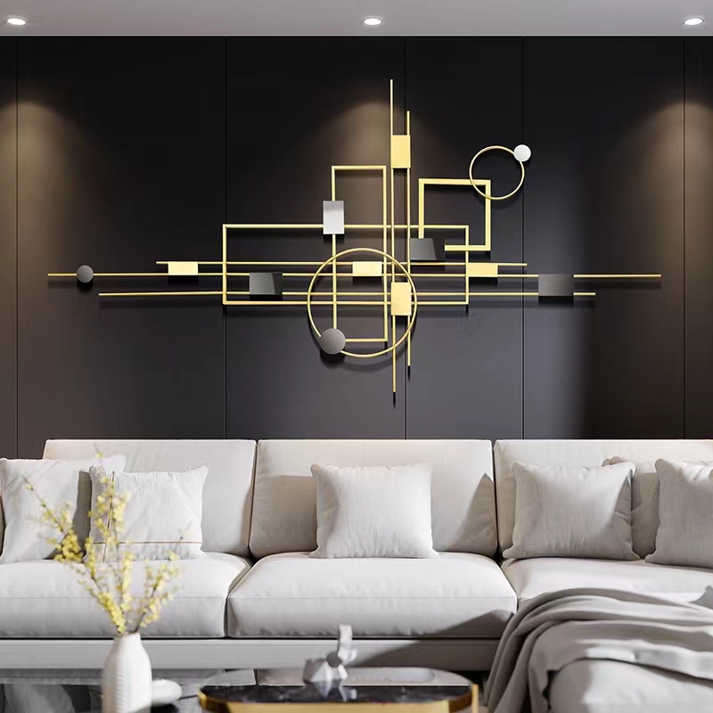 Interior Design Luxury House - 2024年ドロップシッピング商品 高級インテリアデザイン リビングルーム メタル製ホームウォールアート デコレーションアイテム ホームハウスデコレーション用
