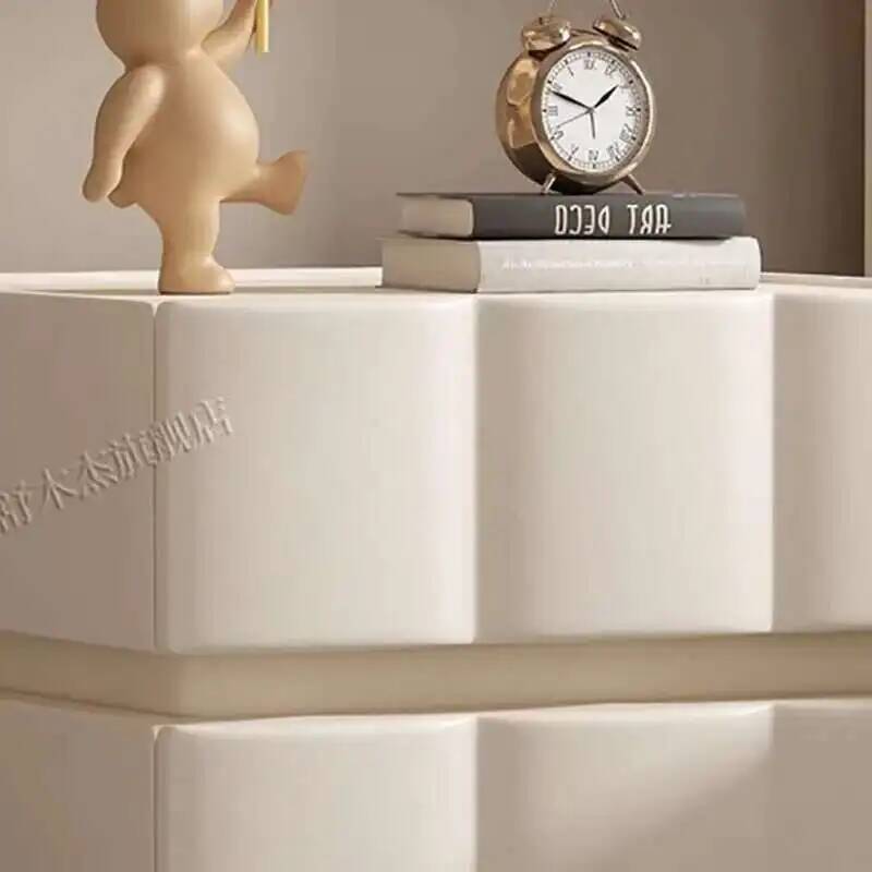 Interior Design White And Wood - ホワイトキャビネット収納ナイトスタンドベッドサイドデザイン寝室クローゼットナイトスタンド収納ロッカーMueblesインテリア家具YX50NT