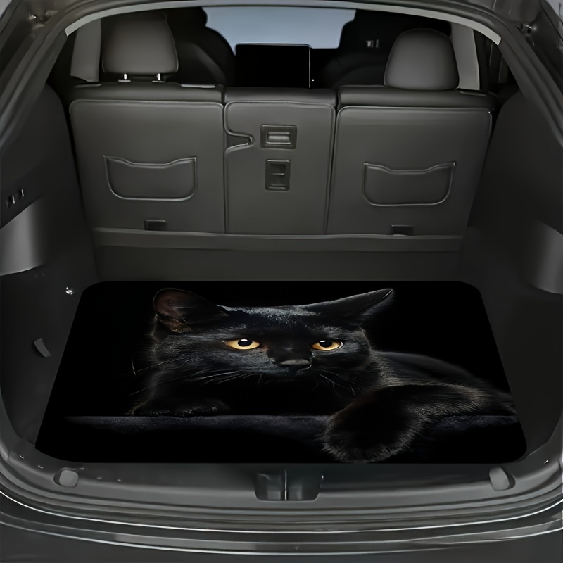 Interior Design Elements - 1pc 車のトランクマット、2D グラフィックデザイン、印刷要素、エレガントな車内インテリア、ほとんどの車に適したユニバーサルトランク保護マット、Enh