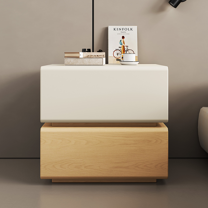 Interior Design White And Wood - 白いベッドサイドテーブル高級木製インテリアモダンなベッドサイドテーブルニッチ北欧収納デザイナーMuebles Para Hogarハウス家具