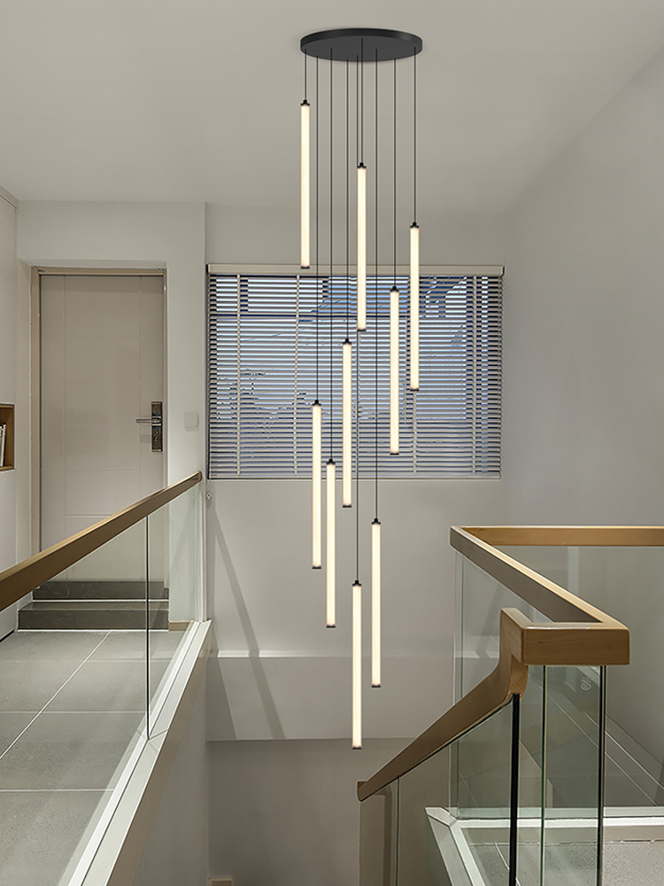 Interior Design Elements - 円形管,モダンな照明,室内装飾,階段,リビングルーム用のモダンな天井ランプ