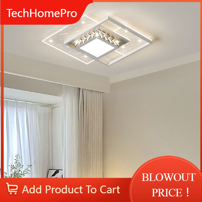 Interior Design High Ceiling - TechHPNew ハイエンドスパークルシーリングライトリビングルームシーリングライトブラックホワイトカラークラッシュシンプルなデザインインテリア照明LED