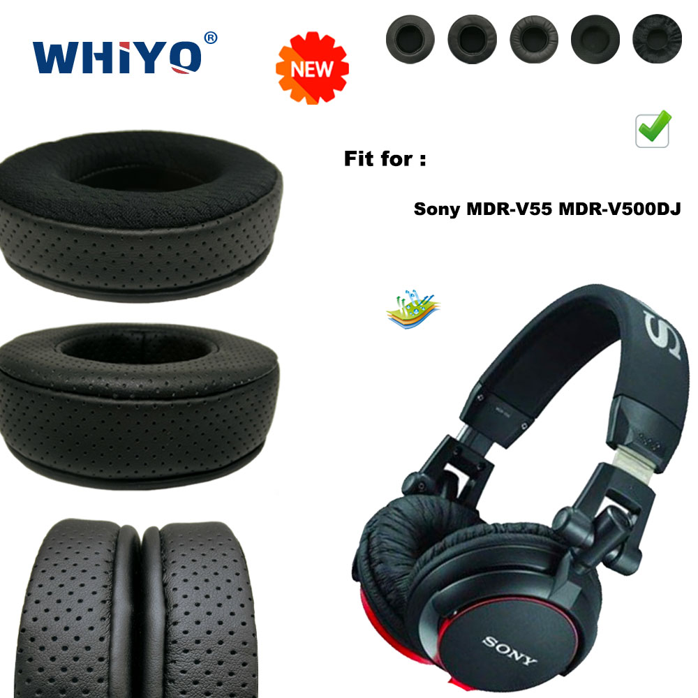 Velvet Cushion Cover - 新しいアップグレード交換用イヤーパッドソニー MDR-V55 MDR-V500DJ ヘッドセット部品レザークッションイヤーマフヘッドセットスリーブカバー