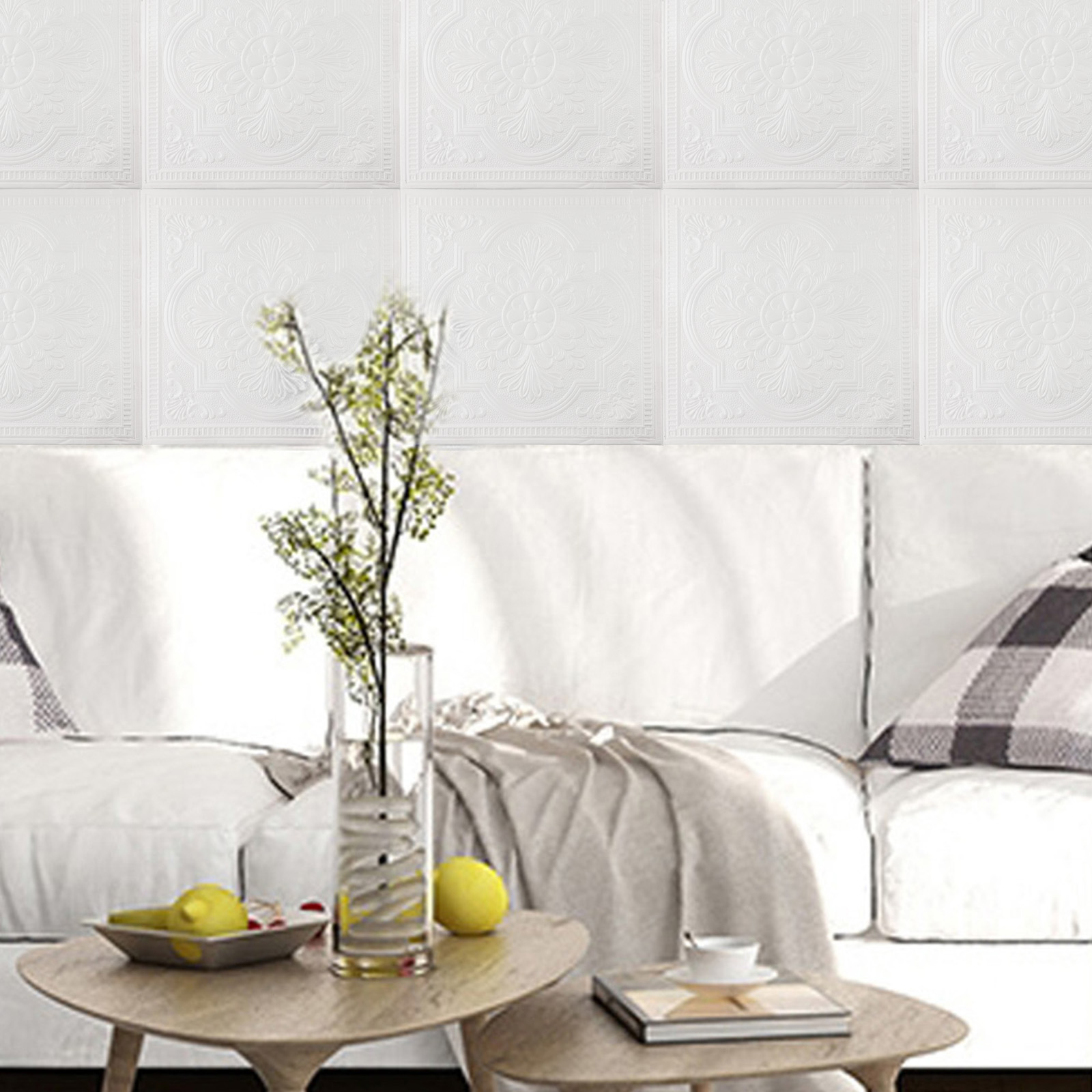 3D石目調フォーム壁パネル、リビングルーム、寝室、廊下の平面 - Wall Panel 3D Texture のレビューと価格