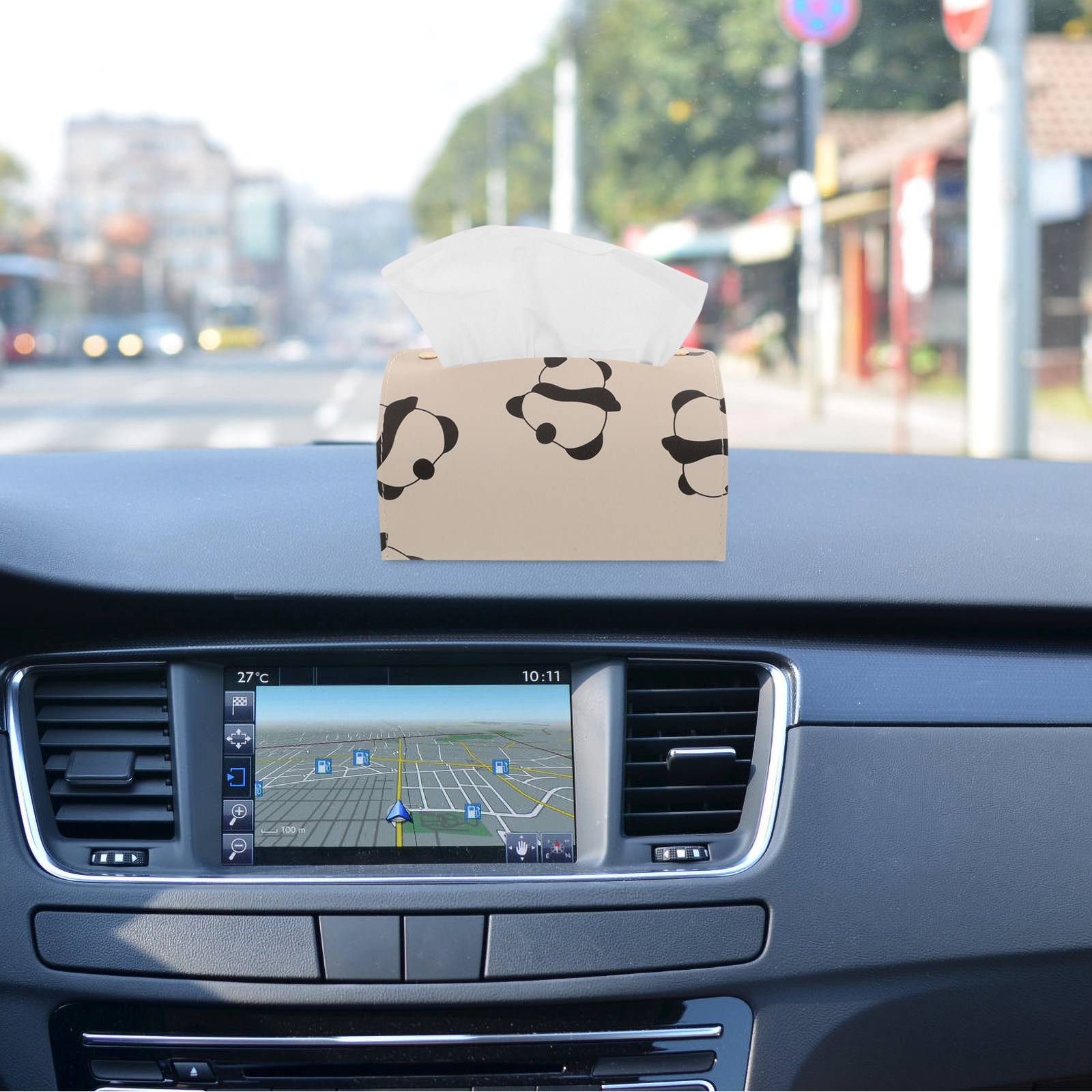 車用ティッシュボックスホルダー 多機能PU製 バックシート用 - Interior Design Type のレビューと価格