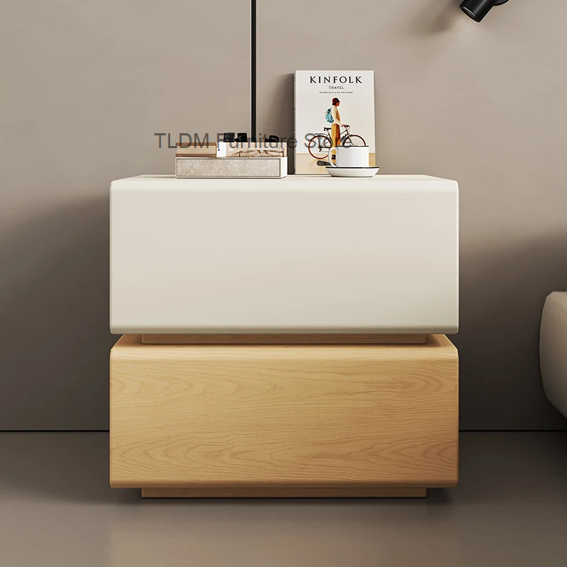 北欧風高級木製ホワイトモダンベッドサイドテーブル、ニッチなベ - Interior Design White And Wood のレビューと価格