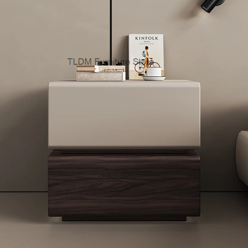 北欧風高級木製ホワイトモダンベッドサイドテーブル、ニッチなベ - Interior Design White And Wood のレビューと価格