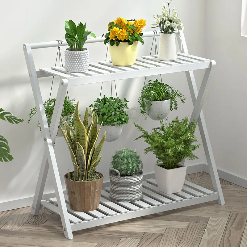 バルコニー用フラワーシェルフ、植物棚、フロアタイプ、木製デザ - Interior Design Type のレビューと価格
