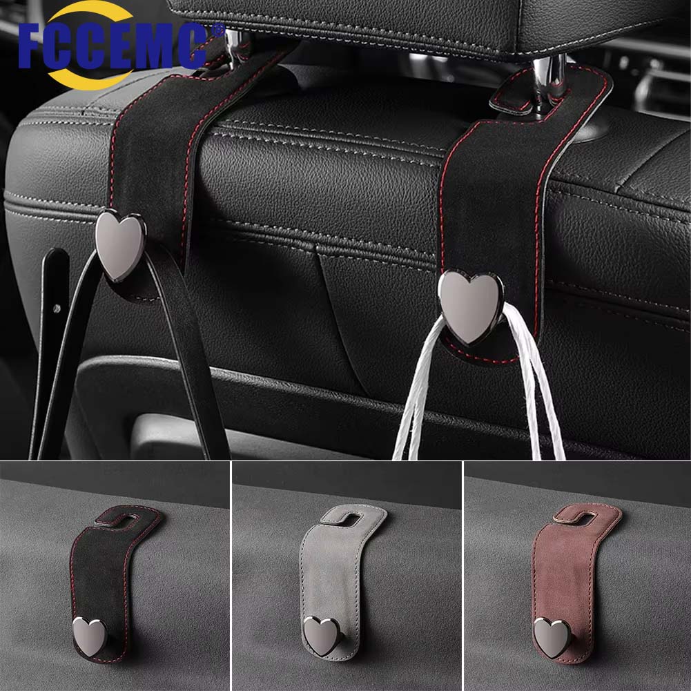カーシートヘッドレストフック ハート型デザイン スエード製収 - Interior Design Degree のレビューと価格