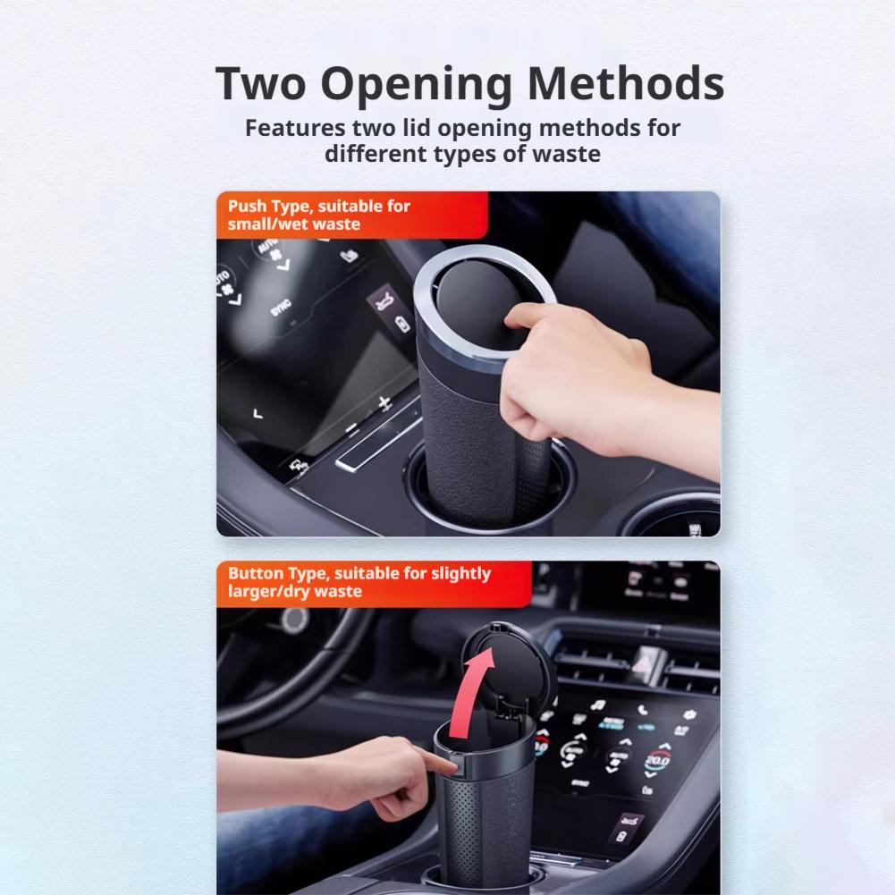 取り外し可能な蓋付きポータブル車用ゴミ箱 – カップホルダー - Interior Design Type のレビューと価格