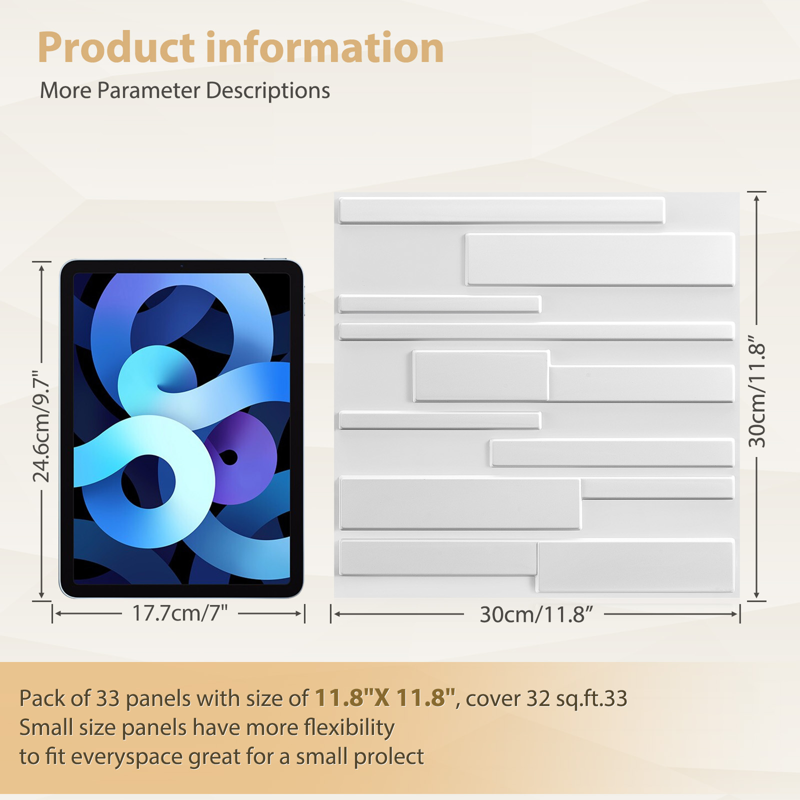 KUUJOJO 3Dテクスチャ壁パネル、室内壁装飾用、リビン - Wall Panel 3D Texture のレビューと価格