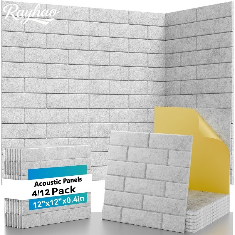 高密度吸音フォームボード、音響壁パネル、吸音レンガテクスチャ - Wall Panel 3D Texture のレビューと価格