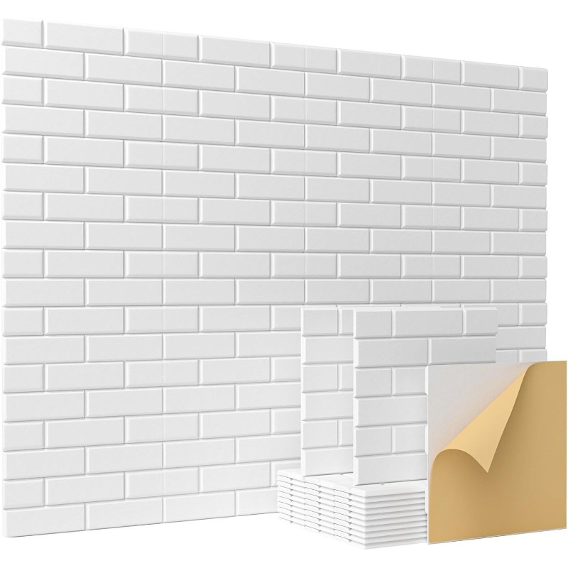 レンガ模様の防音壁装飾フェルトボード、吸音・反響低減用背景、 - Wall Panel 3D Texture のレビューと価格