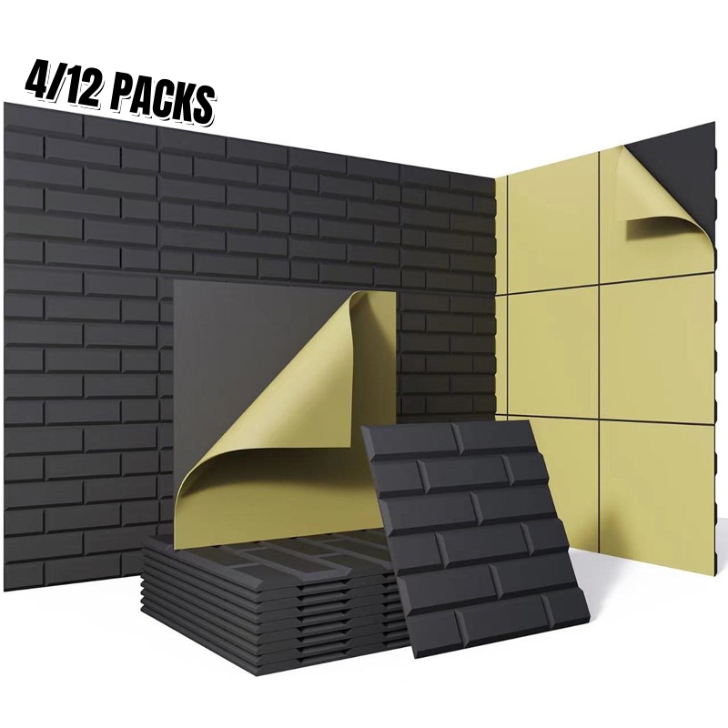 レンガ模様の防音壁装飾フェルトボード、吸音・反響低減用背景、 - Wall Panel 3D Texture のレビューと価格