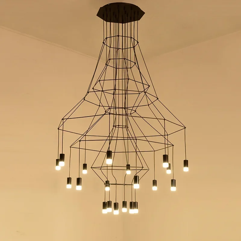 モダンなクリエイティブ階段LEDシャンデリアアクリルG9リビ - Interior Design Elements のレビューと価格