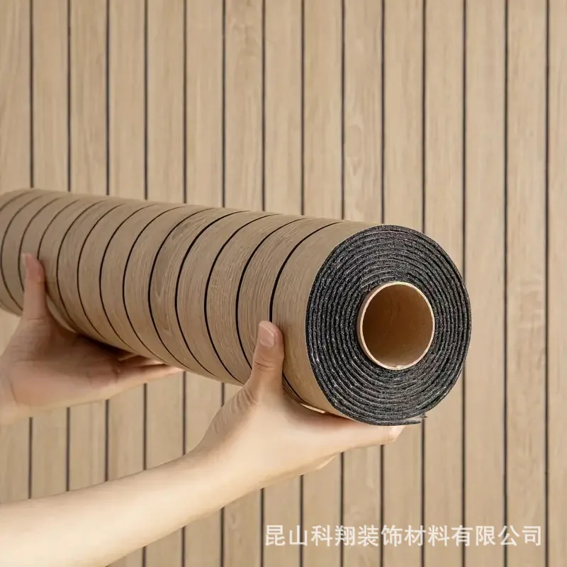 1ロール3D木製スラットウォールパネルピールアンドスティック - Wall Panel 3D Texture のレビューと価格