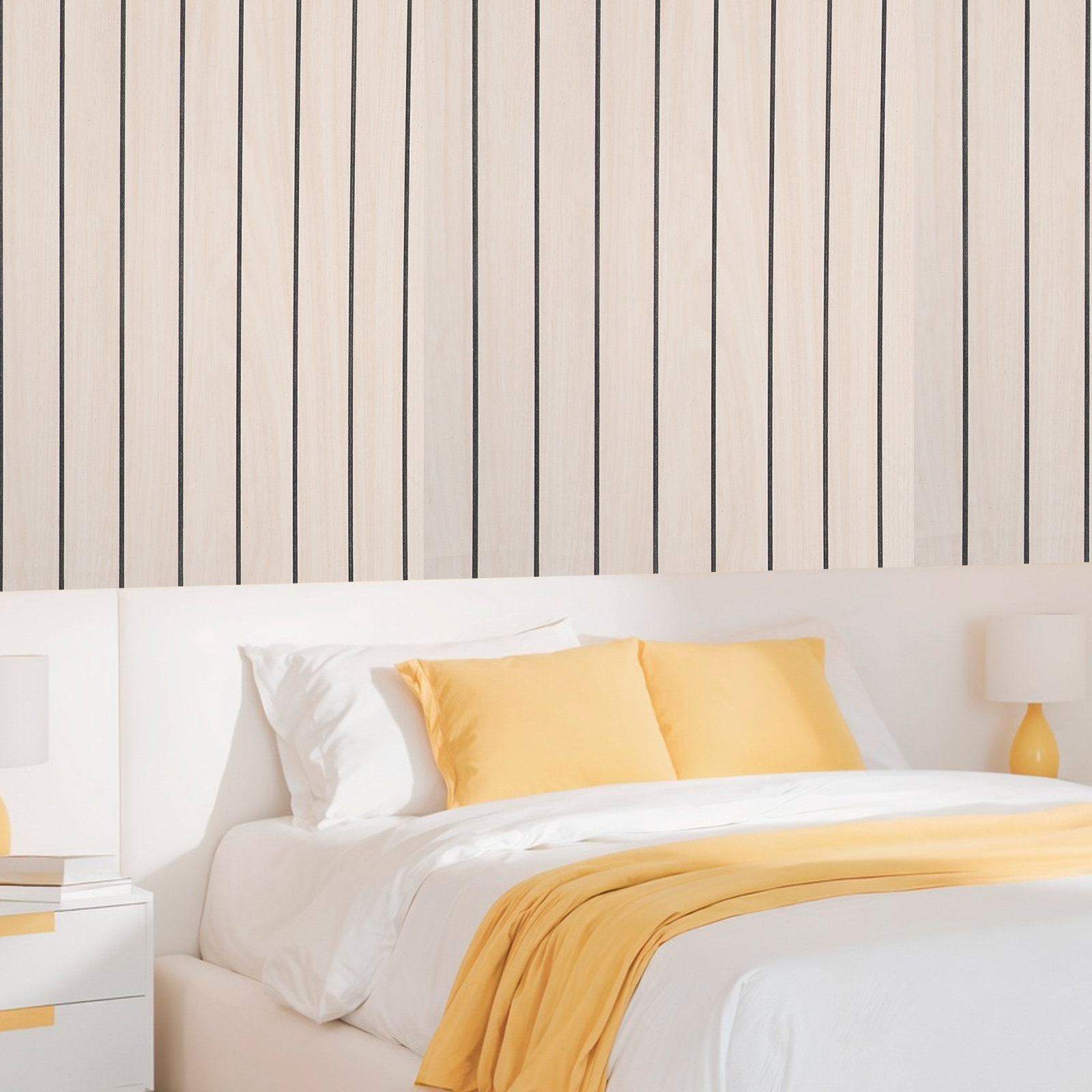 300x40cm スラットウォールパネル 3D装飾壁紙 自己 - Wall Panel 3D Texture のレビューと価格