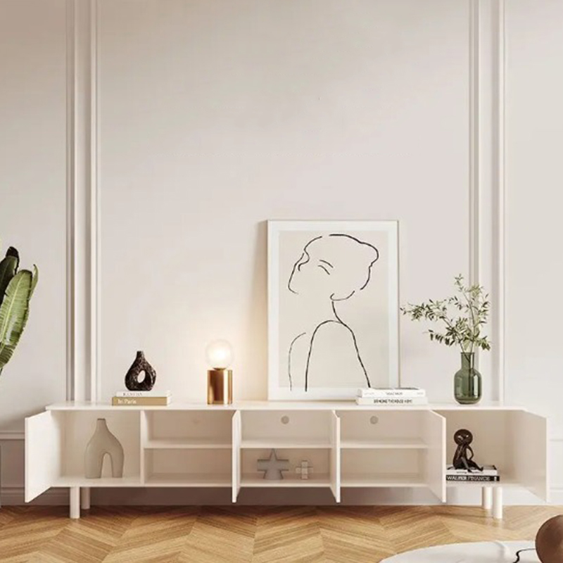 高級ホワイトテレビスタンド エレガントな収納 シンプルなディ - Interior Design White And Wood のレビューと価格