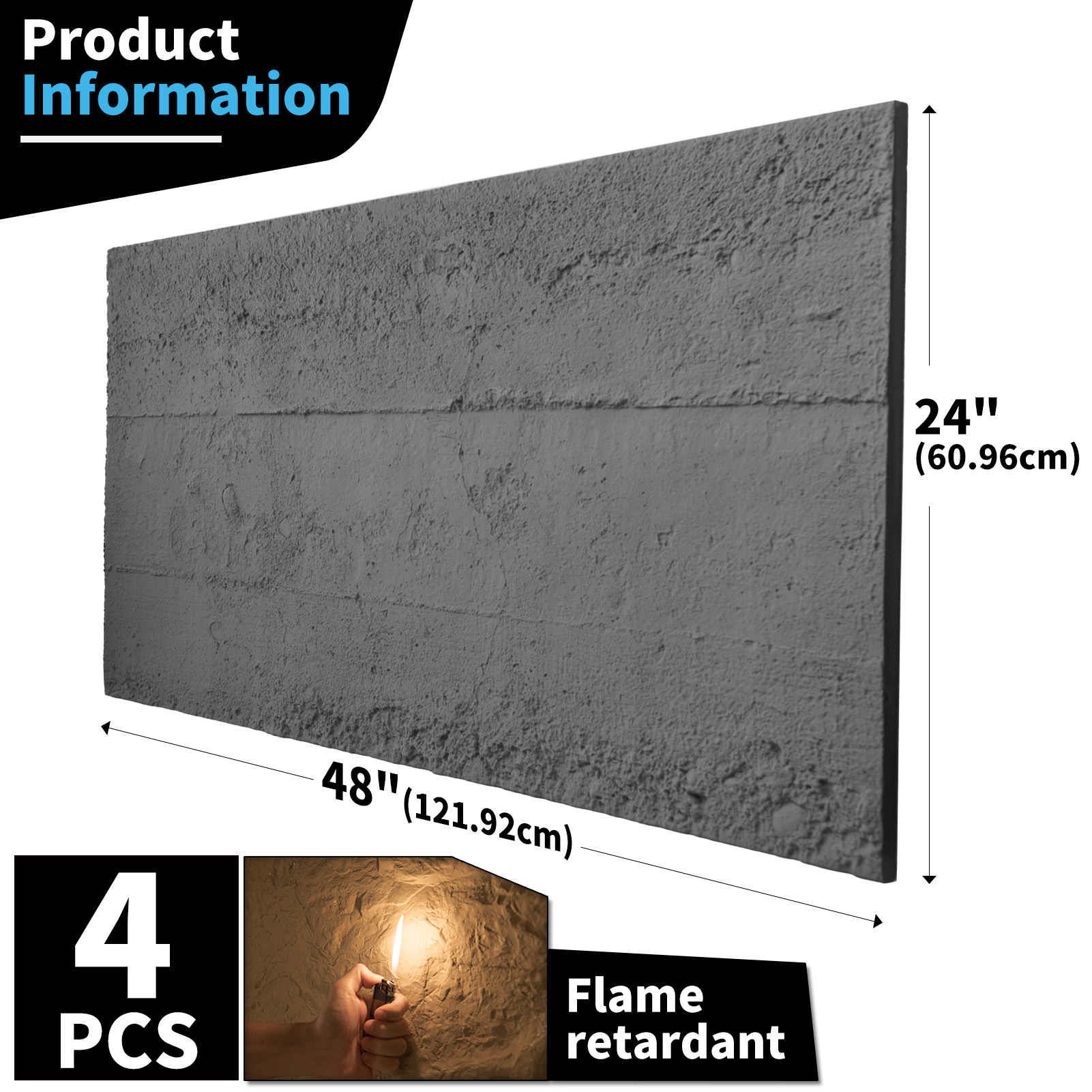 Art3D-3Dセメントテクスチャウォールパネル、室内装飾用 - Wall Panel 3D Texture のレビューと価格
