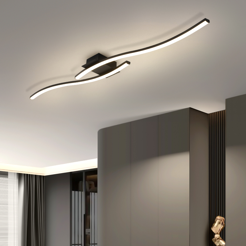 モダンなミニマリストブラックシーリングライト寝室LEDペンダ - Interior Design Elements のレビューと価格