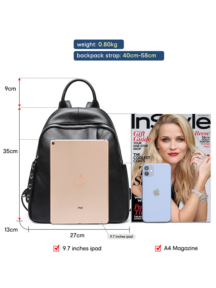 Zency 盗難防止デザイン女性バックパック 100% 本革 - Interior Design Women のレビューと価格