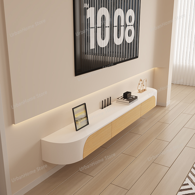 ベンチベッドルームホワイトテレビキャビネットインテリアモバイ - Interior Design White And Wood のレビューと価格