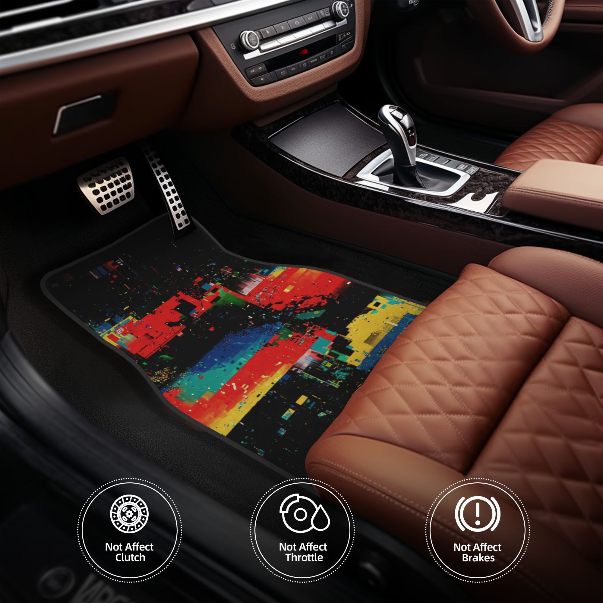 4枚のファッショナブルなカーマット、印刷要素、2Dグラフィッ - Interior Design Elements のレビューと価格