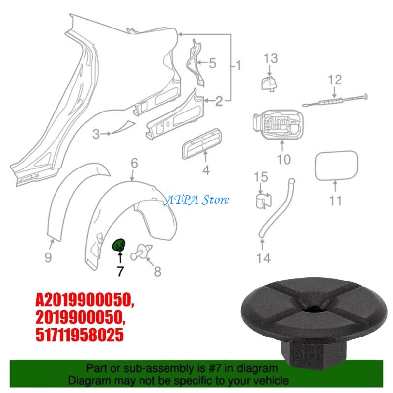 U13C インテリアトリムクリップ W201 W124 車両 - Interior Design Type のレビューと価格
