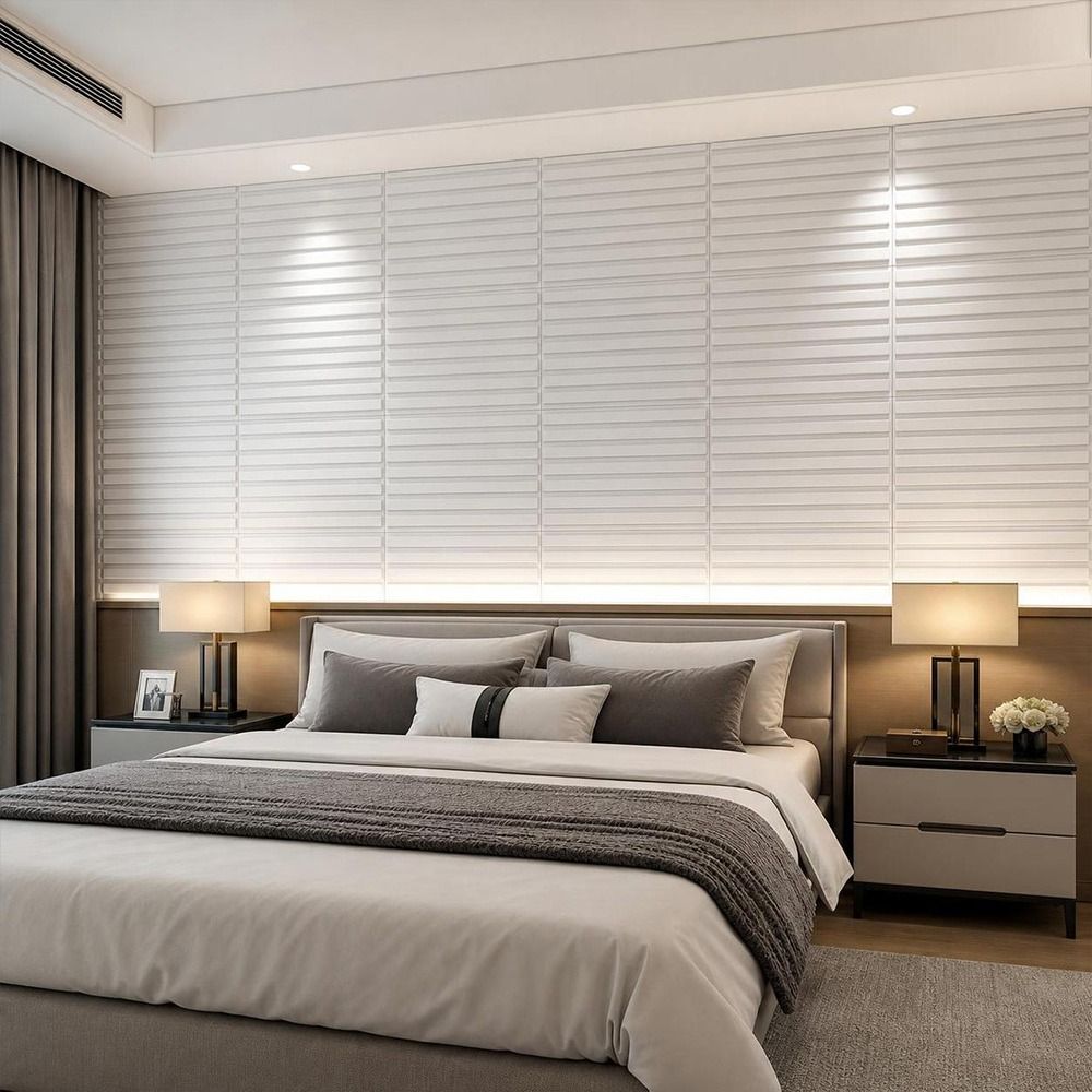 ホワイト3Dウォールパネル 50*50cm エンボス加工 フ - Wall Panel 3D Texture のレビューと価格
