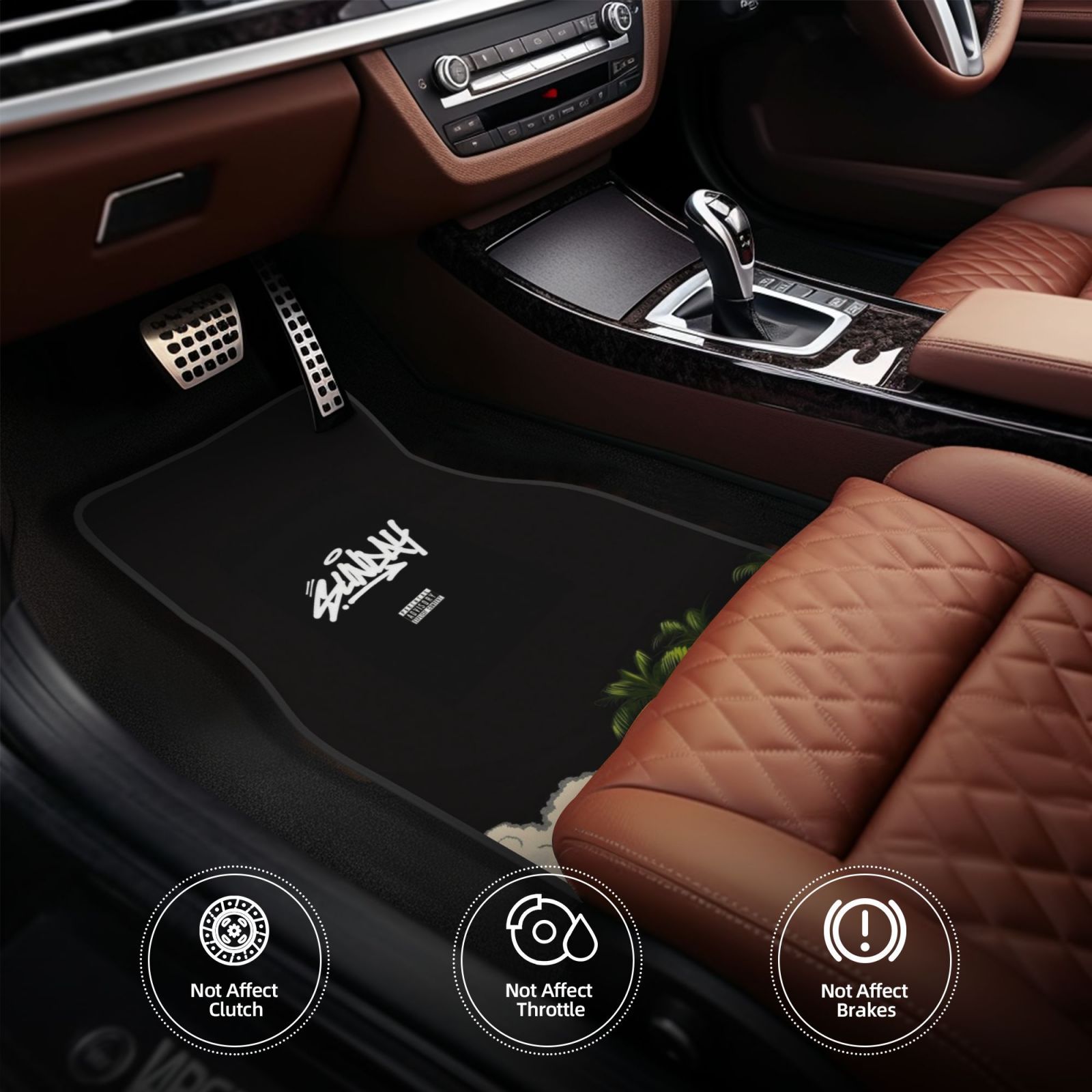 4枚セットのファッショナブルなカーマット、エレガントな車内装 - Interior Design Elements のレビューと価格