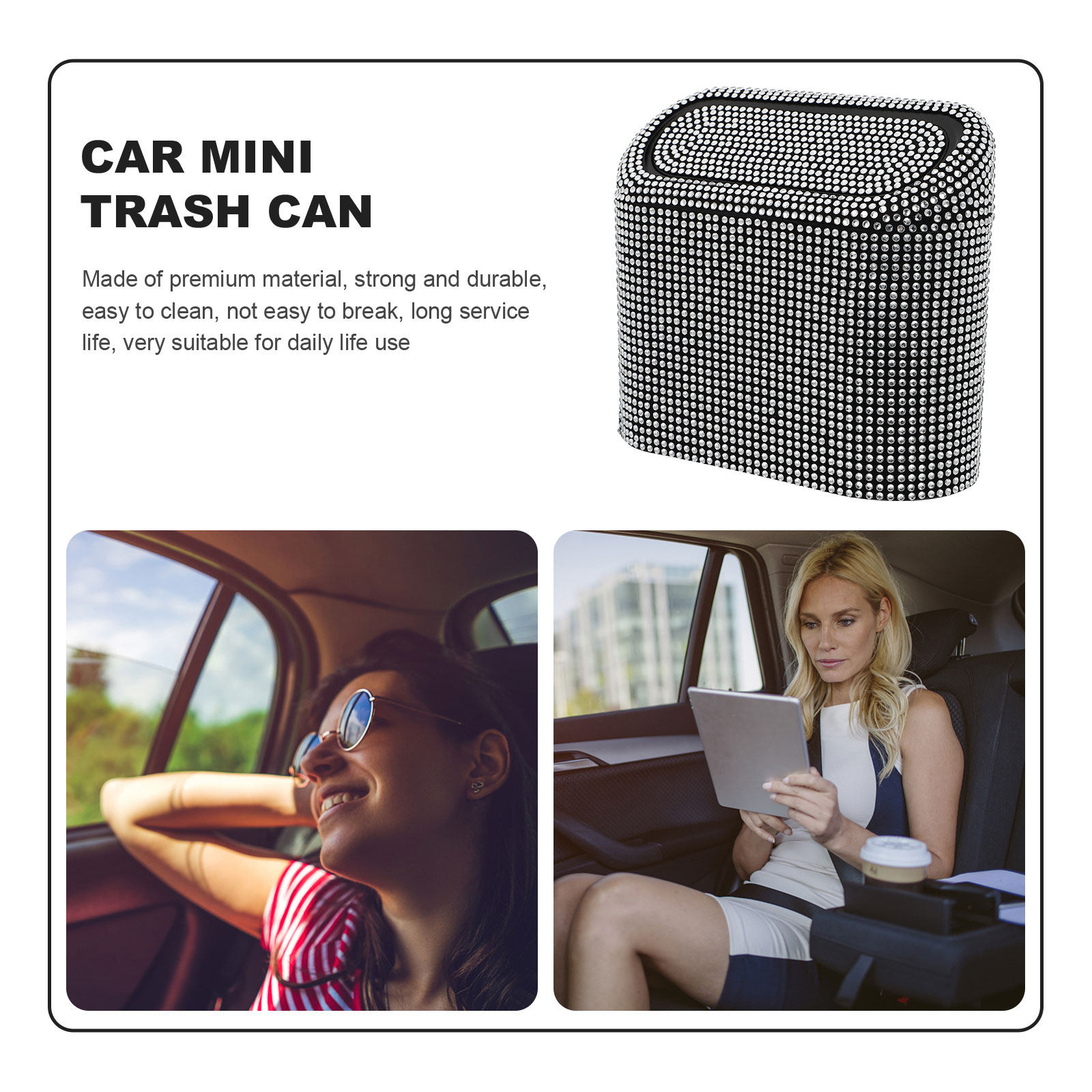グリッターカー用ゴミ箱 ポータブルミニゴミ箱 車内用 簡単収 - Interior Design Type のレビューと価格
